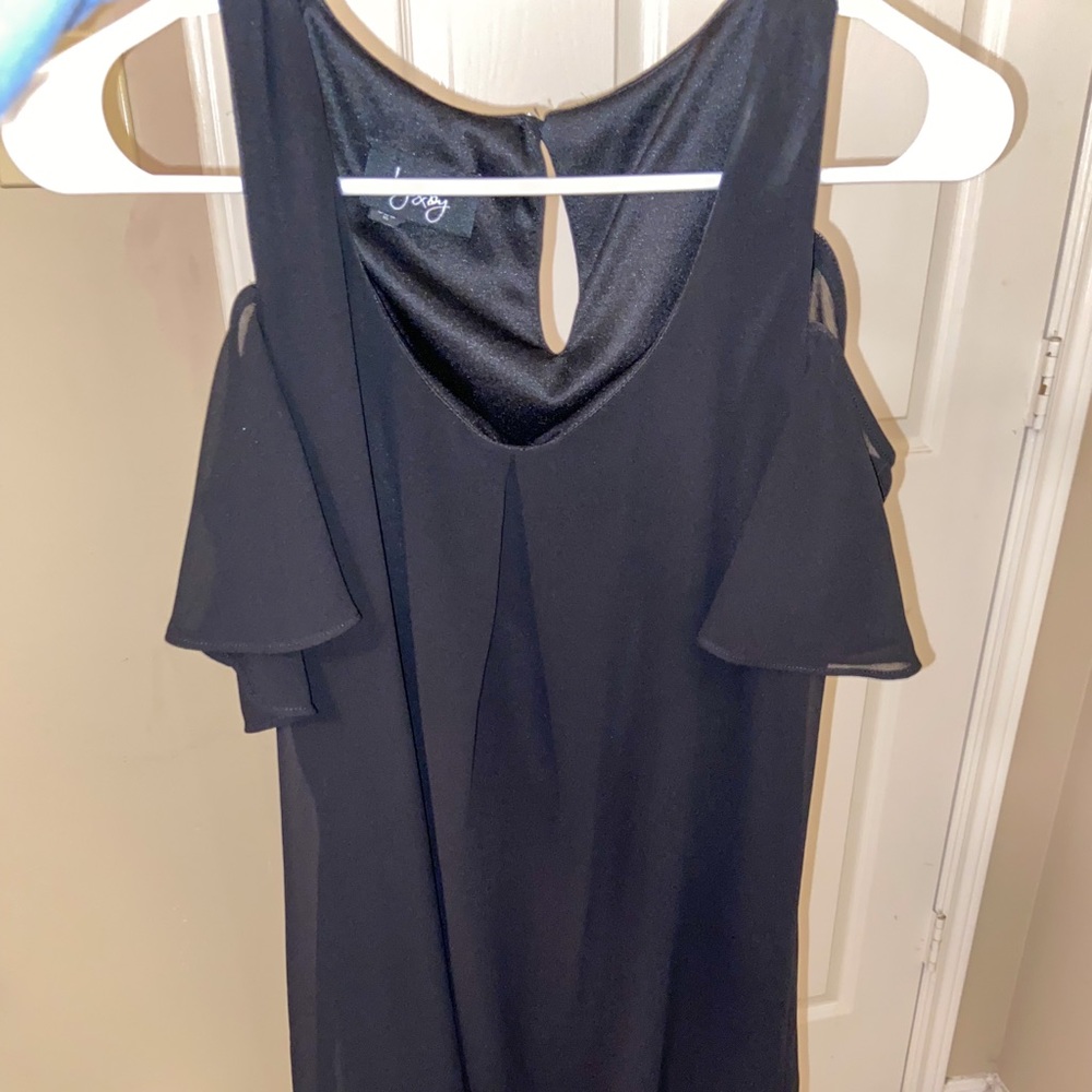 black off the shoulder dress